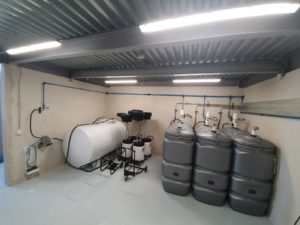 Sala de almacenaje de aceites lubricantes
